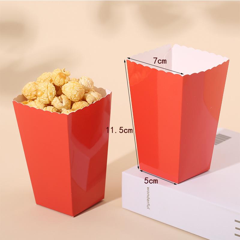 5x7x11.5cm Paper Candy Cartons Popcorn Box Party Supplies Pure Popcorn Boxes Snacks Food Tub Wedding Kids Birthday Supplies Disposable Dinnerware
