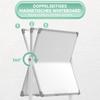 Whiteboard, 120 x 90 cm, Magnetic, Rotatable, Mobile, incl. Marker & Eraser, Metal Frame, White