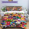 Colorful Characters Collage Print 3Pcs Bedding Setduvet Cover With 2 Bedropillowcase Home Birthday Gift