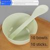 10 Suit Beauty Salon Special Mask Bowl Set Suit Mask Blending Soft Bowl DIY Facial Mask Mixing Stick Mask Stick DIY Facemask Tools