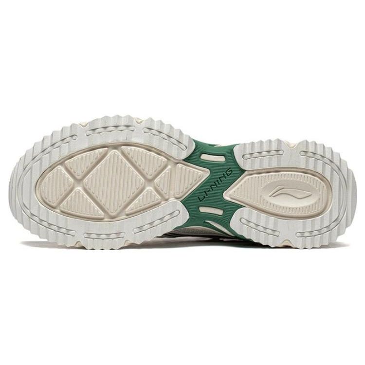 Кроссовки Li Ning Shiguang из искусственной кожи в стиле ретро с нескользящей износостойкой дышащей тканью и низким верхом для бега для женщин ARXT008-4