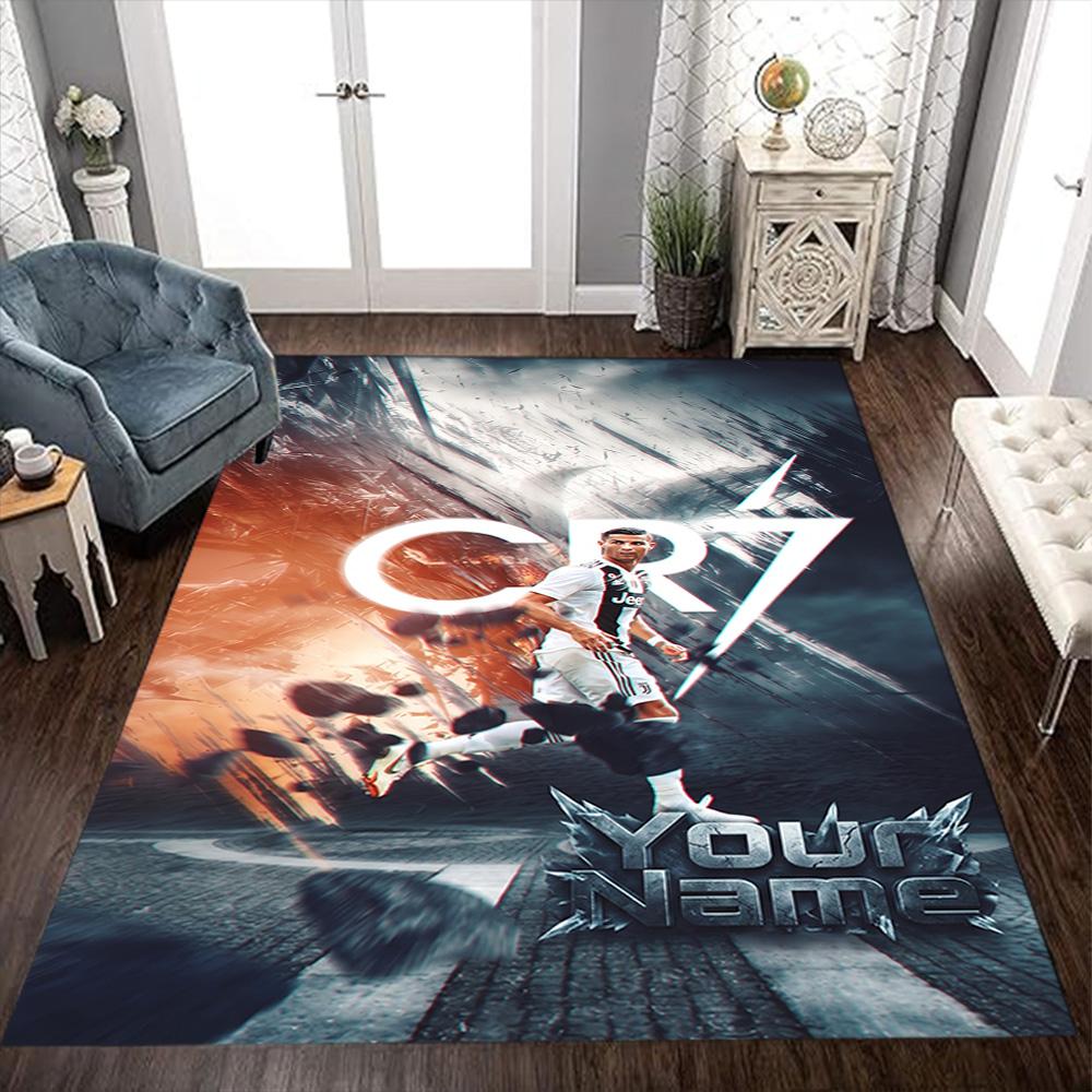Cristiano Ronaldo (91) Customize Text Floor Rug Office Rug Perfect for Study room Living Rooms Entryway Playrooms Anti-slip Rug Office home decor