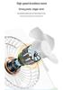 Three-Speed Transparent Folding Desktop Fan with USB Charging
