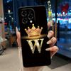 Ударопрочный чехол для пары с начальной буквой короны для Doogee N55/N55 Plus/N55 Pro, корпус с узором короны, мягкий силикон, черный чехол