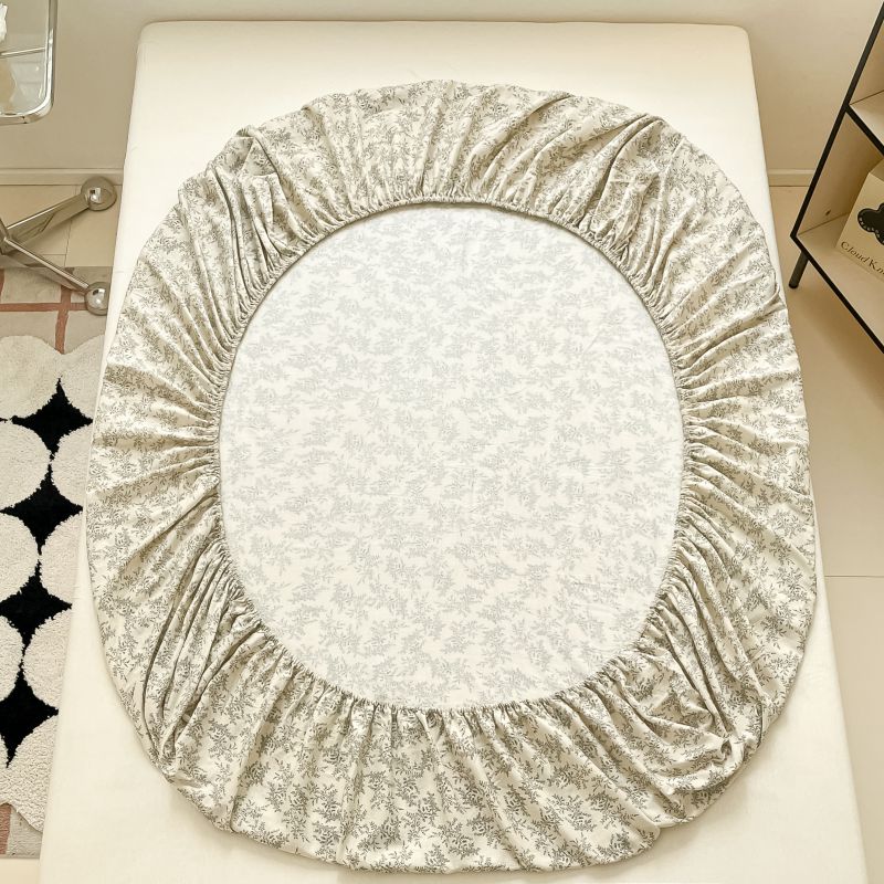 1pc 100% Cotton Fitted Sheet Elastic Bedsheet Breathable Bed Cover Home Bed Linen Sheets Drap De Lit (Pillowcase Need Order)