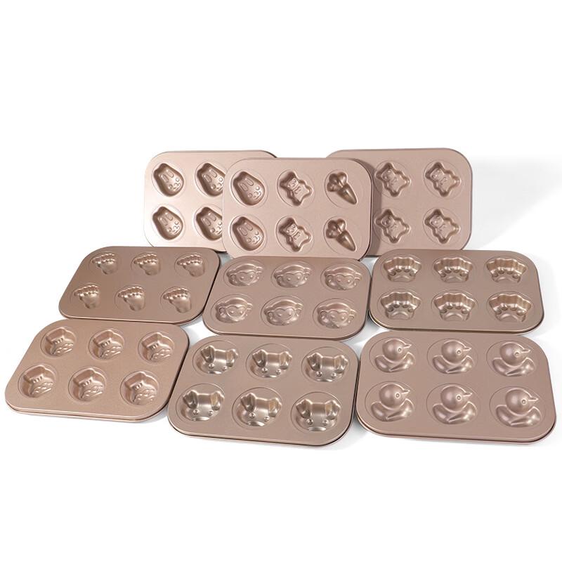 Cartoon Animal 6-Cavity Mini Cake Mold
