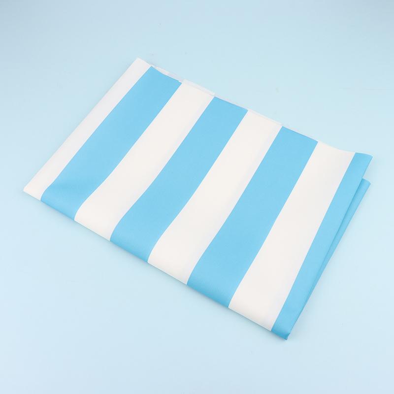 420D Striped Print Oxford Fabric Waterproof Fabric Canopy Tent Umbrella Cloth Pu Coated 50X150Cm Sunshade