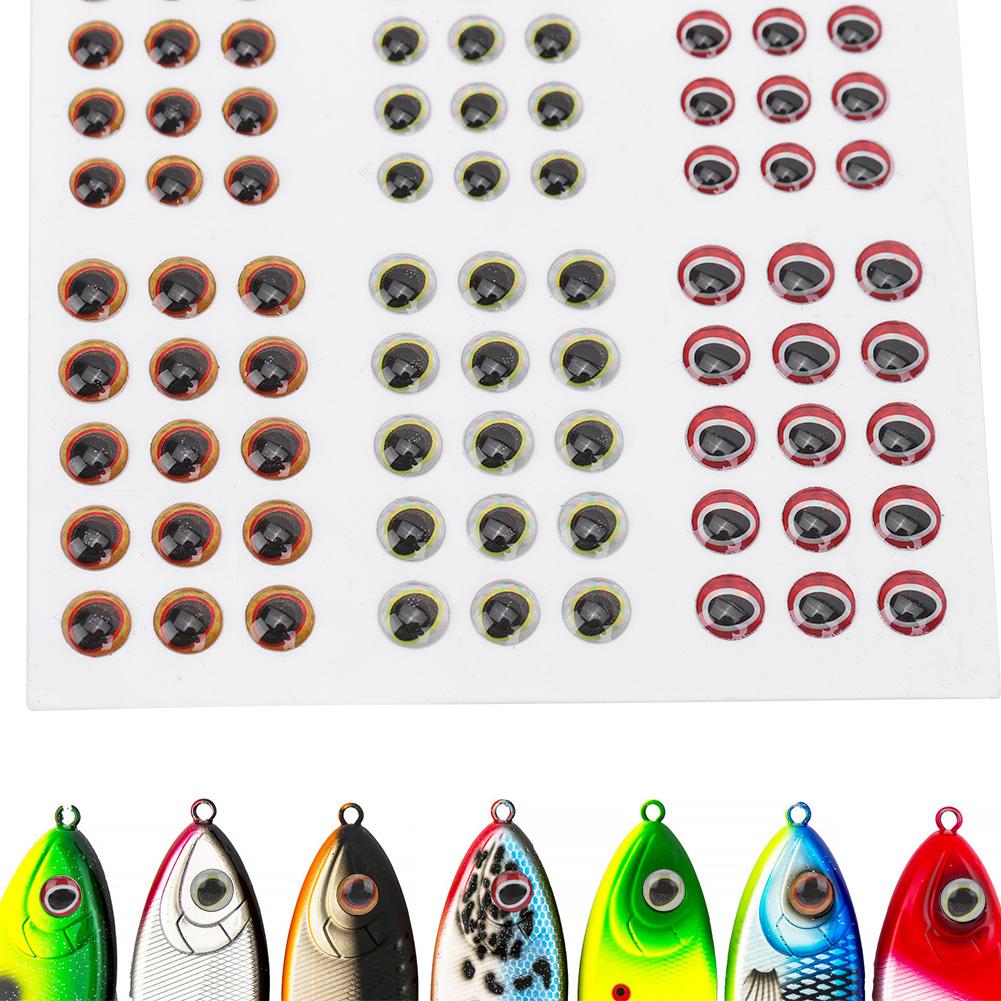 Рыболовная приманка Искусственные глаза рыбы Рыболовный крючок Поделки 3D Каплевидные глаза рыбы 183 шт. Размер 1