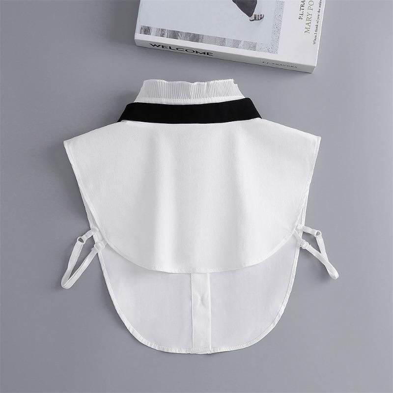 Korean Stand Shirt False Collar for Women Bowknots Ties Faux Col Half Shirt Blouse Fake Collars Sweater Shirt Detachable Collars
