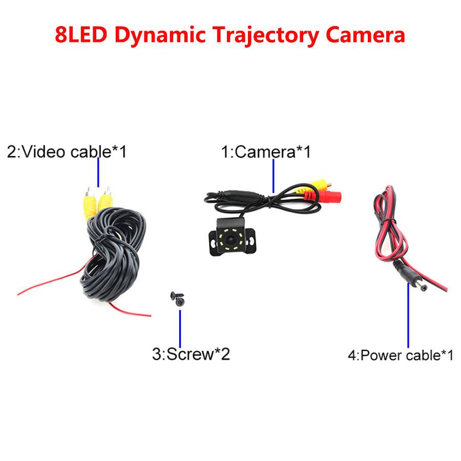 Автомагнитола MP5 Автомобильный MP3 MP4 плеер USB Автомобильный 4.1'' HD Автомагнитола IN OUT FM/AUX bluetooth с 8LED Камера заднего вида с динамической траекторией