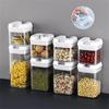 Spice Jar Set Tea Tank Bulk Sealed Jar Durable Air-tight Versatile Space-saving Refrigerator Storage Containers Kitchen Supplies