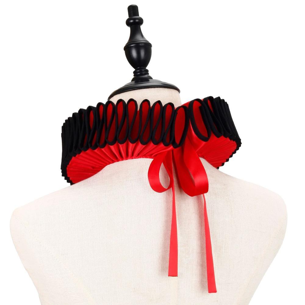 Opera Renaissance False Collar Detachable Circus Clowns Ruff Collar Neck Ruffled Collar Cosplay