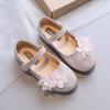 Newest Spring Girls Leather Shoes Children Girl Baby Princess Flowers Sneakers Pearls Diamond Shoes Kids Dance Shoes I07162