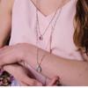 UNOde50 Double Layer Blue Green Crystal Necklace Ins Style Trendy Jewelry Women