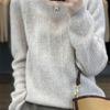 Женский свитер Осень Зима Утепленный Теплый Вязаный Эластичный С Длинным Рукавом Оверсайз Топы