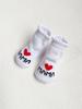 2 Pairs of Soft and Anti-slip Ankle Socks for Newborn Boys and Girls Aged 0-6 Months. White Socks, A Lovely Gift for Toddlers