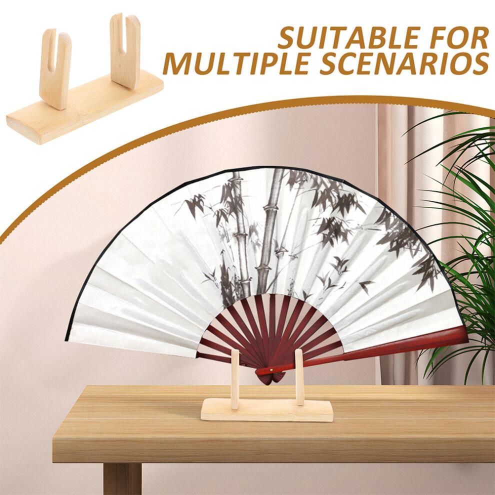 2Stk Holz Fächerständer Für Handfächer Wohnaccessoires Sammlerstücke