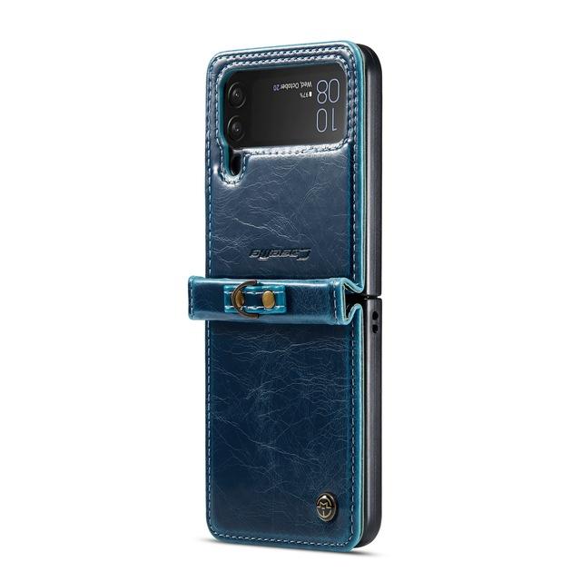 Деловой кожаный ремешок для телефона, чехол для Samsung Galaxy Z Flip 4 5g Zflip4 Flip4, противоударные матовые чехлы для Samsung Flip4