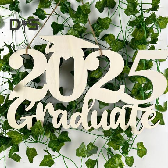 Деревянная табличка для входной двери «Выпускной 2025 года», приветственный знак для выпускного вечера, декор для фотобудки