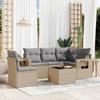 VidaXL Garden Lounge Set with Cushions 6 Pcs, Patio Sofas, Patio Furniture Set, Outdoor Furniture, Beige 3220178