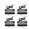 [4 Pieces] Car Strobe Warning Light, Universal 12-24V Car Flashing Light, 6 LED Strobe