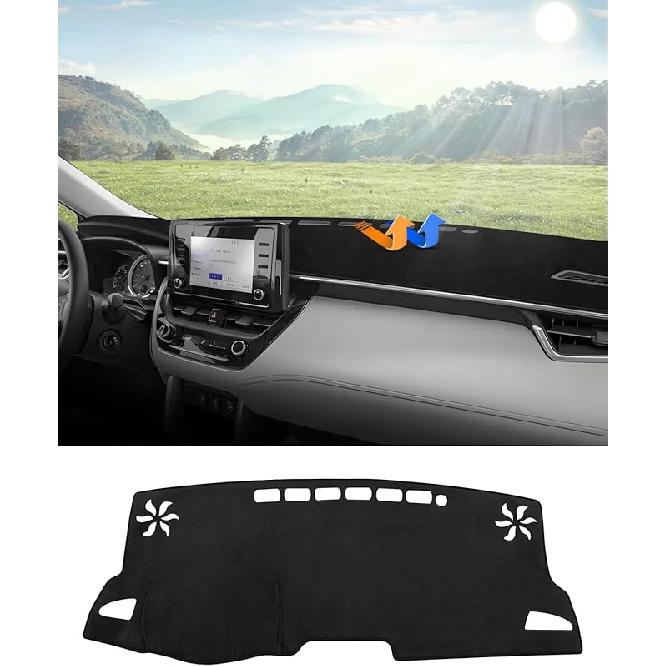 Autorder Dashboard Cover Mat For 2002-2005 Dodge Ram 1500 & 2003-2005 2500/3500 Accessories Dash Cover Flannel Dash Mat Sunshade Glare UV Rays