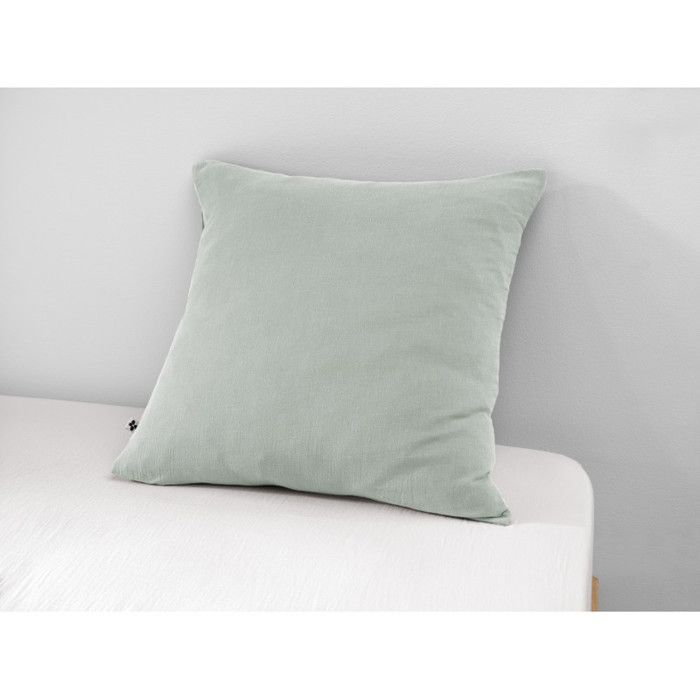 Taie d'oreiller "Gaïa" 60 x 60 cm & 50 x 70 cm "Gaze de Coton" - Gaïa Eucalyptus - 60 x 60 cm - Gaia Eucalyptus -
