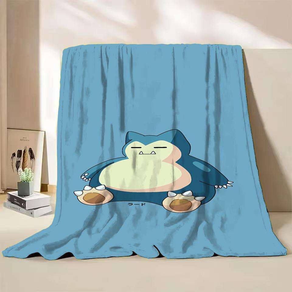 Фланелевое пушистое флисовое одеяло Pokemon Snorlax для дома, спальни, кровати, дивана, офиса, детское покрывало, взрослое мягкое одеяло, милый подарок для ребенка
