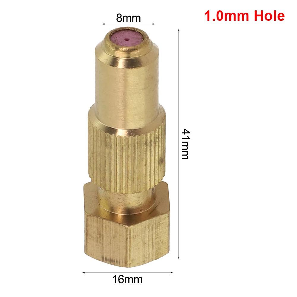 1Pcs 0.8/1.0/1.2/1.5/1.8mm Hole Brass Nozzle Garden Power Tool  Watering Irrigation System
