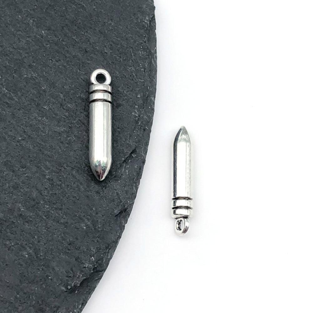 Ожерелье и браслет из сплава в стиле ретро с подвеской «Пуля»