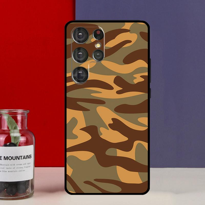 Camouflage Pattern Funda Case For Samsung Galaxy S25 Ultra S9 S10 S20 FE S21 S22 S23 Plus S24 Ultra Phone Cover
