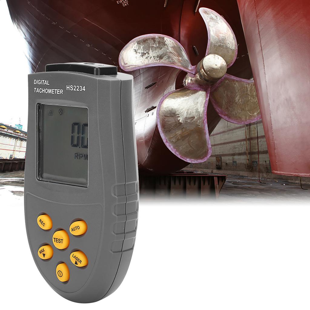 HS2234 Tachometer Non Contact Digital Display Speedometer Digital TachometersBlack