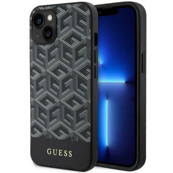 Etui do iPhone 14 Plus Guess GCube Stripes MagSafe Czarne