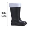 Новые высокие резиновые сапоги женские нескользящие водонепроницаемые сапоги средней высоты на флисе теплые резиновые сапоги на супертолстой подошве высокие резиновые сапоги женские