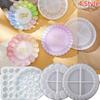 Newest 2 Styles Silicone Molds for Resin Concrete Bubbles Coaster Plate Tray DIY Molds