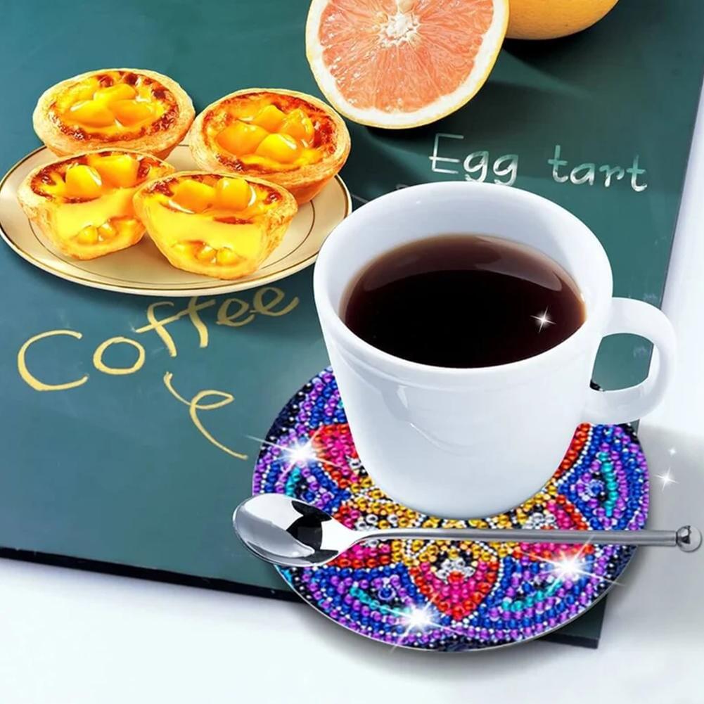DIY красочный коврик для чашки алмазная роспись поделки подставка под кружку многоразовый коврик для кружки для детей и взрослых домашний декор для стола
