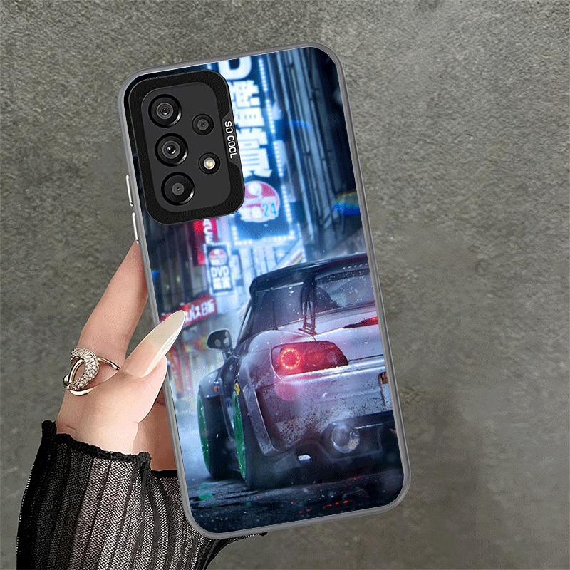 Япония JDM Спортивные Автомобили Тема Мягкий Чехол для Телефона для Samsung A17 A16 A15 A14 A13 A57 A56 A55 A54 A53 A37 A36 A35 A34 A33 A26 A25 A24