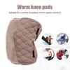 Зимние наколенники с утолщенной флисовой подкладкой, наколенник, теплая термоподдержка колена, компрессионный рукав