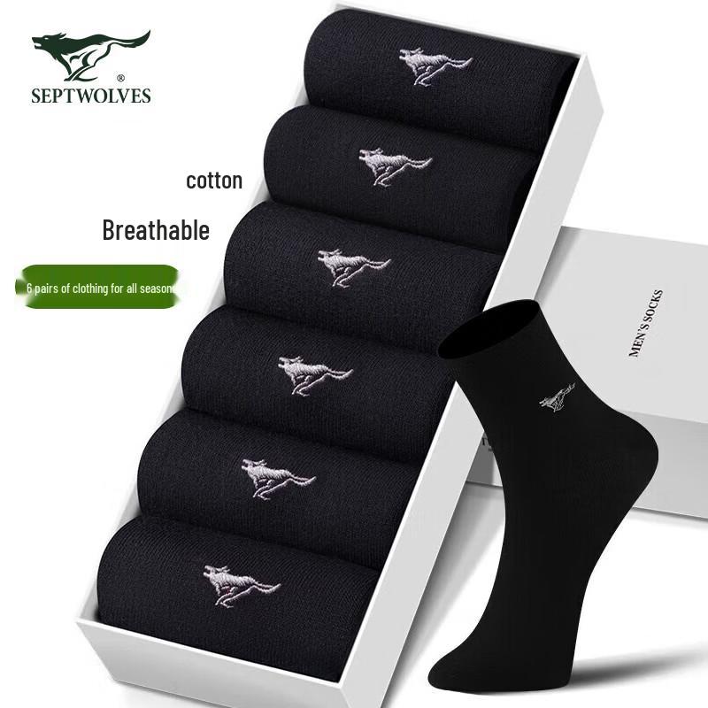 SEPTWOLVES Men's Casual & Business Cotton Socks