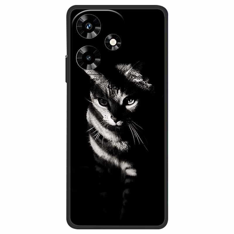 Чехол для Infinix Hot 30 X6831 Крутой Мультяшный Мягкий Силиконовый TPU Чехлы для Infinix Hot 30 Чехлы Hot30 6.78" 2023 Телефон Черный Funda