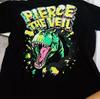 Винтажная мужская футболка Pierce The Veil с динозавром, черная хлопковая футболка, все размеры, унисекс футболка
