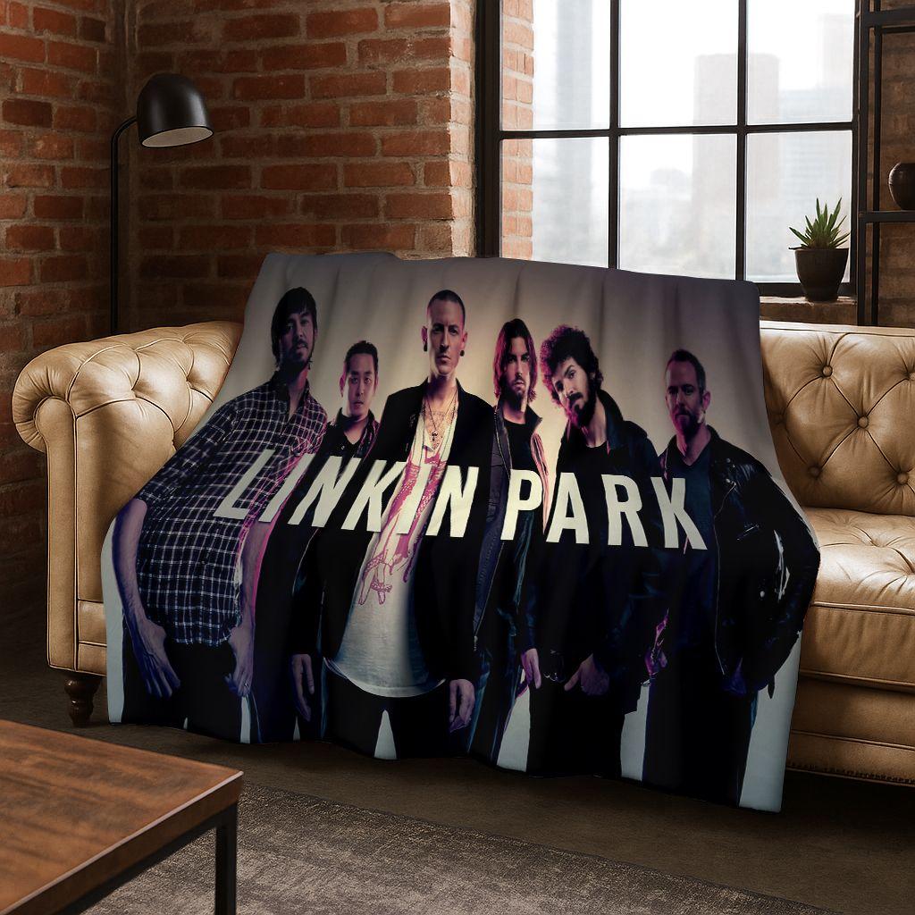 Классическое одеяло из фланели с логотипом L-Linkin Park, арт рок-группы, уютное мягкое покрывало для дома, спальни, кровати, дивана, пикника, подарок для ребенка