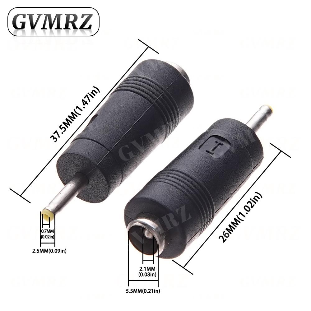 5PCS DC 5.5*2.1 Female to 5.0*3.0 5.5*2.5 4.0 / 4.8*1.7 5.5*1.7 3.5*1.35 mm Male Power Jack DC Plug Laptop Connector