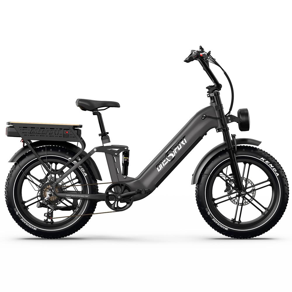 Electric Bicycle Onesport 20" 500W Motor Full Suspension 48V 36AH Adult Ebike Top Speed25Km/h 7 Speed Load 120Kg OT08 Pro