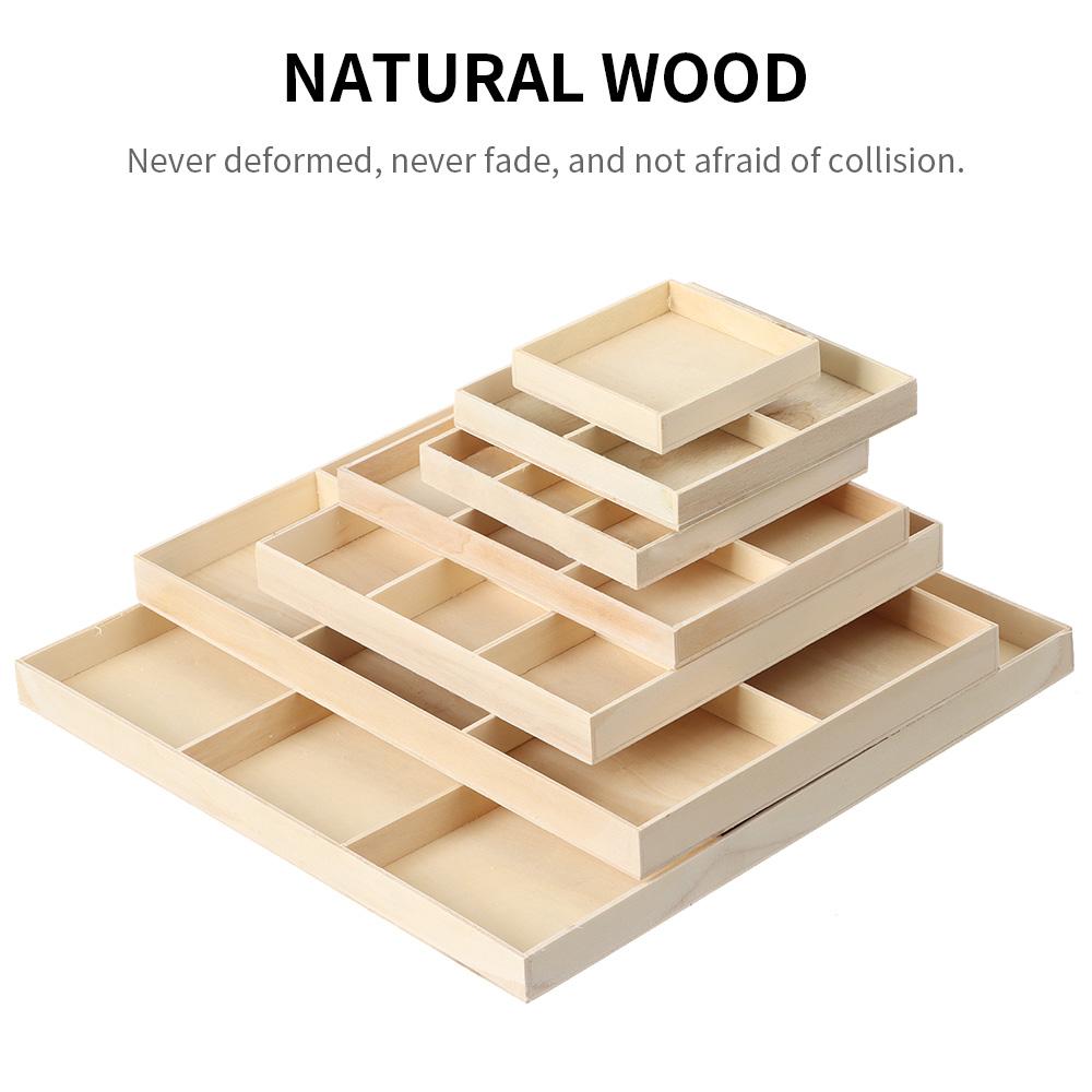 Pot Stand Divided Drawer Desktop Organizer Bonsai Holder Storage Wooden Box Flowerpot Wood Tray