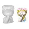 Cute Girls Pen Holder Flower Pot Silicone Molds Epoxy Resin Mold DIY Succulent Planter Mold for DIY Resin Decors