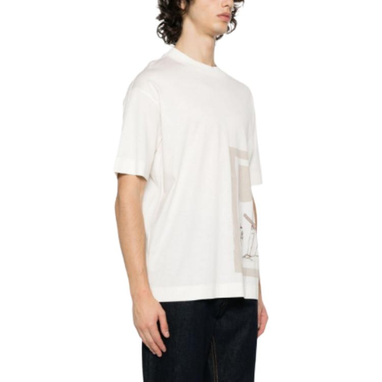 EMPORIO ARMANI Logo Embroidered Crewneck T Shirt 3D1T98-1JUVZ-0145