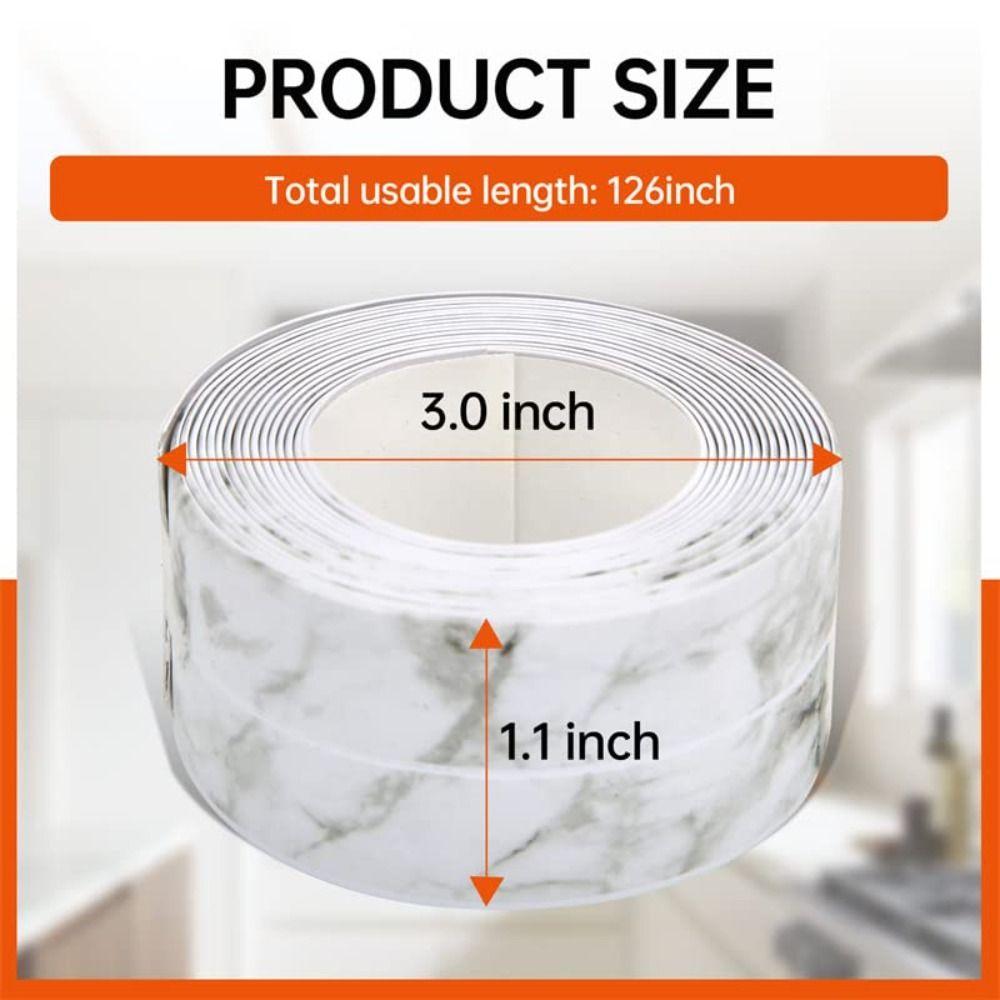 Sealant Tape Oil-Proof Self Adhesive Caulk Strip Caulking Sealing Tape Caulk Tape Bath & Kitchen