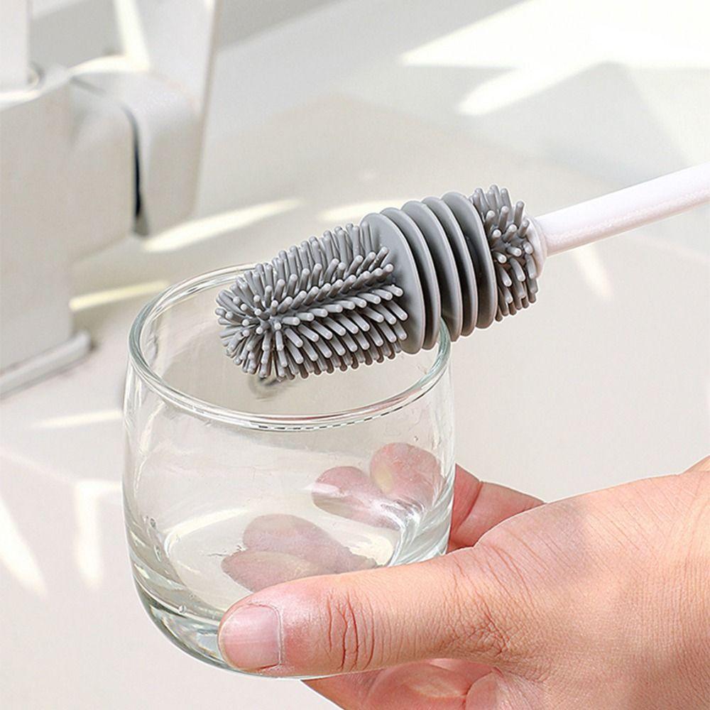 Cleaning Brush Multi-function Silicone Cleaning Tool Glass Cleaner Milk Bottle Brush Cup Scrubber