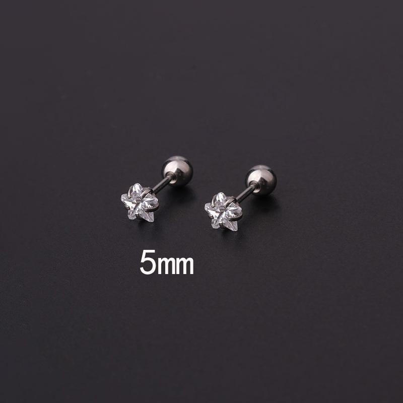 2 шт., серьги-гвоздики из нержавеющей стали 316L для пирсинга козелка, серьги-гвоздики для женщин, геометрический цирконий, кольцо для губ, ювелирные изделия для хряща